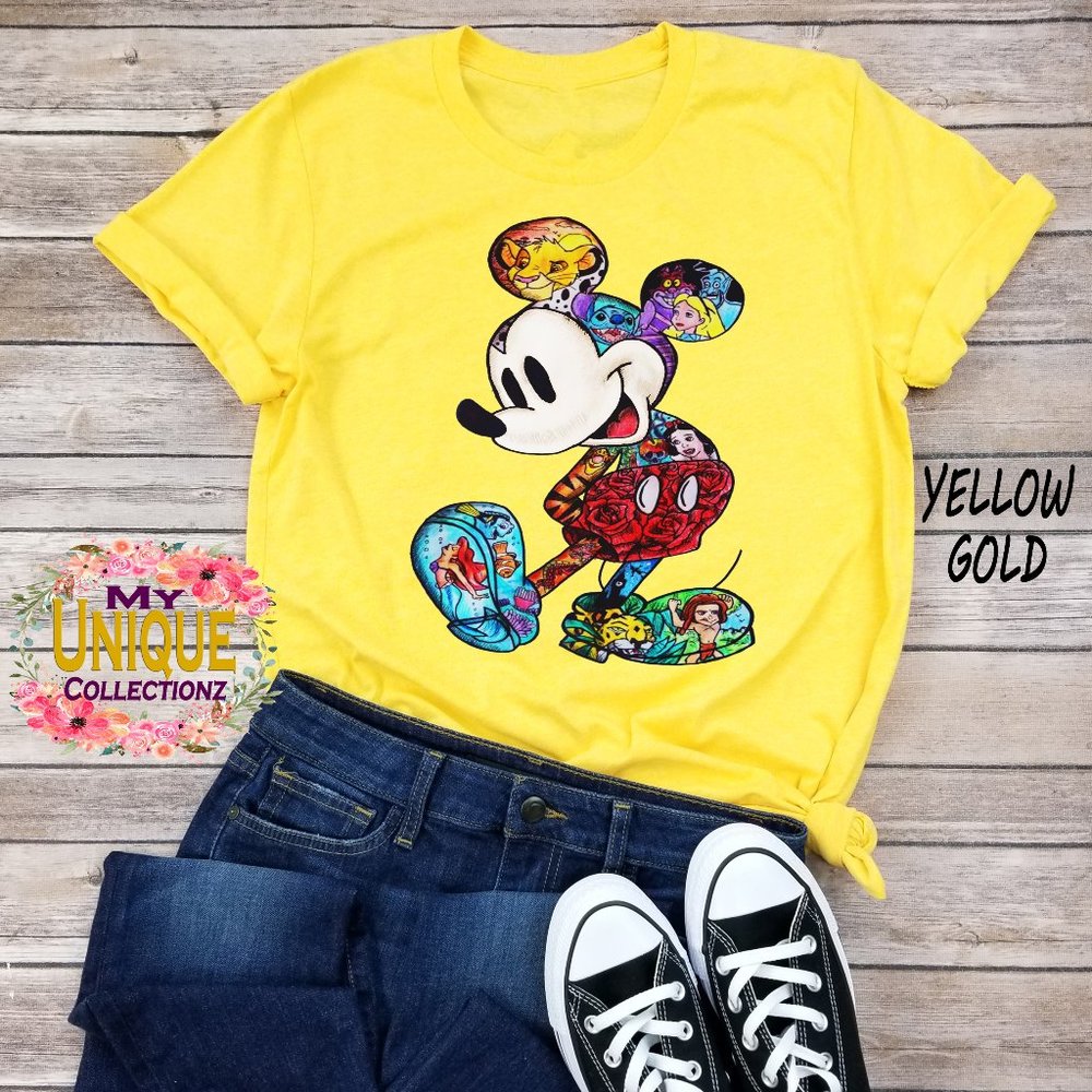 Mickey Mouse Art Disney Characters Shirt, …